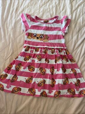 Paw Patrol Skye Pink & White Striped Girls Dress size 5
